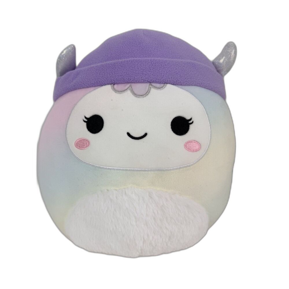 New Squishmallows Josephine 13" Plush Purple Beanie Silver Horns 2023 w/ Tag